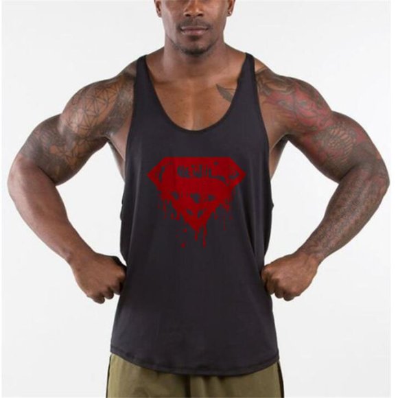 Brand Muscle Sleeveless Shirt Singlets Mens Bodybu